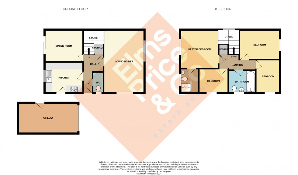 Floorplan for Arbour Way, Highwoods, Colchester