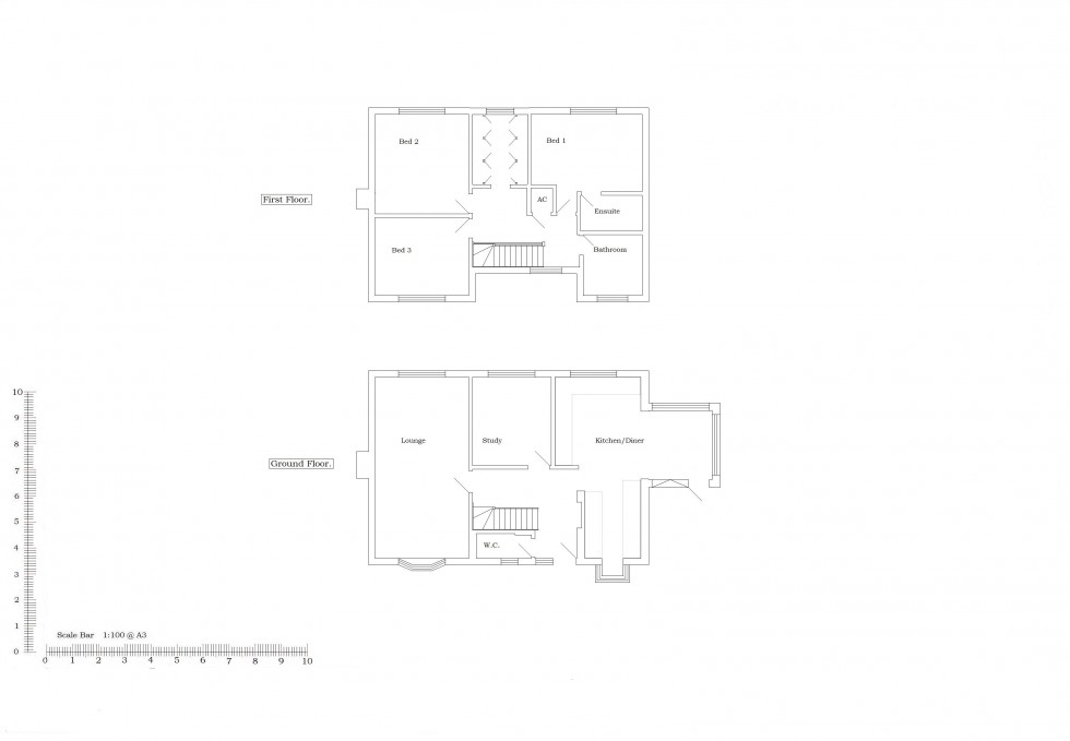 Floorplan for Burr Close, Ramsey, Harwich